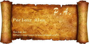 Perlesz Alex névjegykártya